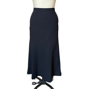Lauren Ralph Lauren Black A-Line Midi Skirt Size 10